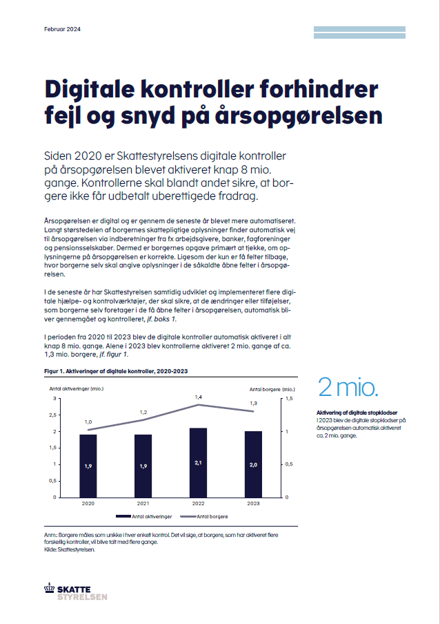 Publikation - Digitale kontroller forhindrer fejl og snyd på årsopgørelsen
