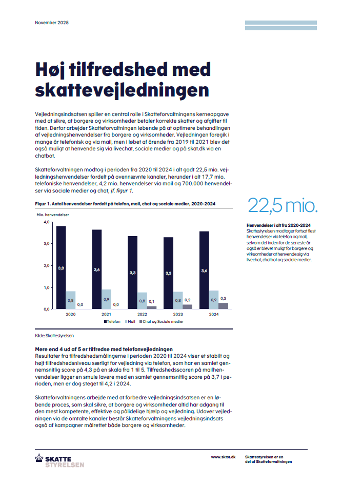Skattestyrelsens vejledningsindsats